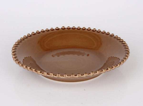 Polévkový talíř PEARL kávový 24cm 