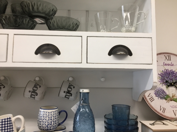 Police do kuchyně bílá se 3 šuplíky 88x95x28cm - VYŘAZENO