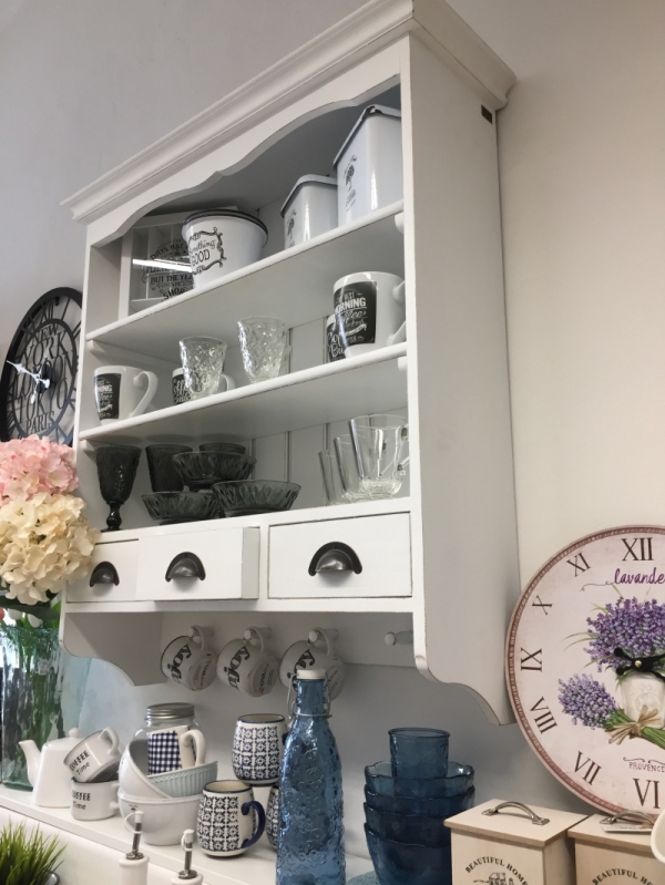 Police do kuchyně bílá se 3 šuplíky 88x95x28cm - VYŘAZENO