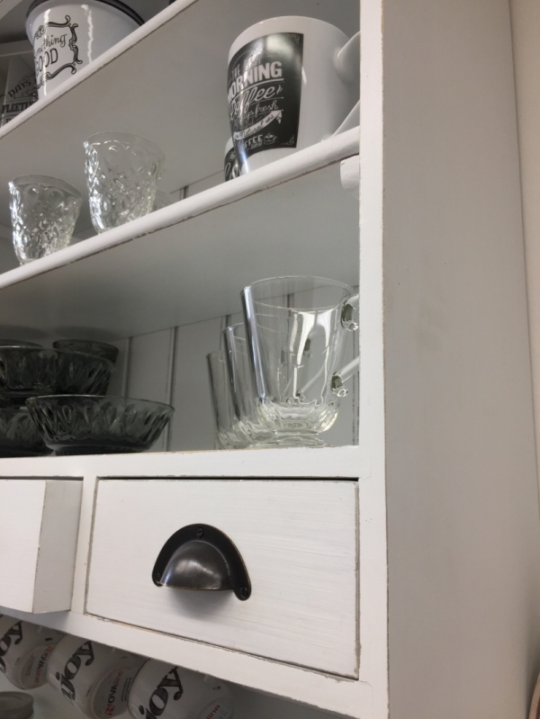 Police do kuchyně bílá se 3 šuplíky 88x95x28cm - VYŘAZENO