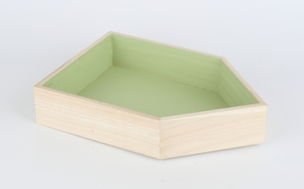 Polička domeček zelený 30x20x6cm