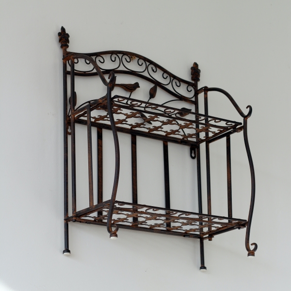 Polička na květiny 38 x 19,5 x 49 cm kovová