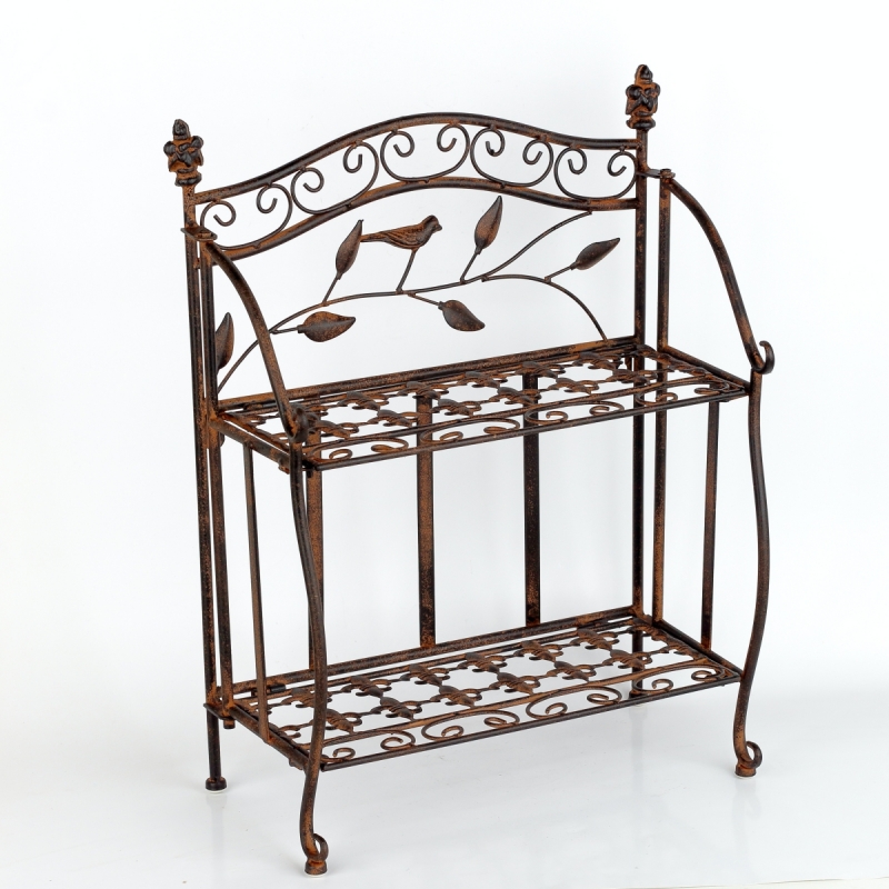 Polička na květiny 38 x 19,5 x 49 cm kovová