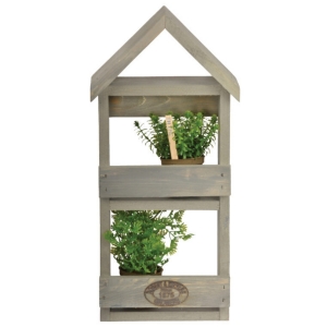 Polička na květiny domek dvě patra 47,9cm