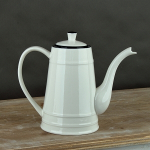 Porcelánová konvice na čaj bílá 1l