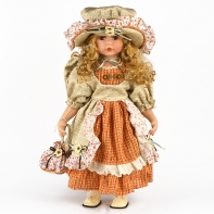 Porcelánová panenka 19 století 56cm