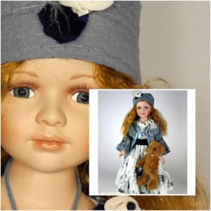 Porcelánová panenka Johana 70 cm s certifikátem