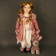 Porcelánová panenka Leona ručně vyráběná 70 cm