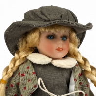 Porcelánová panenka s copy 20cm