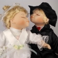 Porcelánová panenka svatební pár 