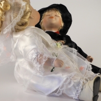 Porcelánová panenka svatební pár 