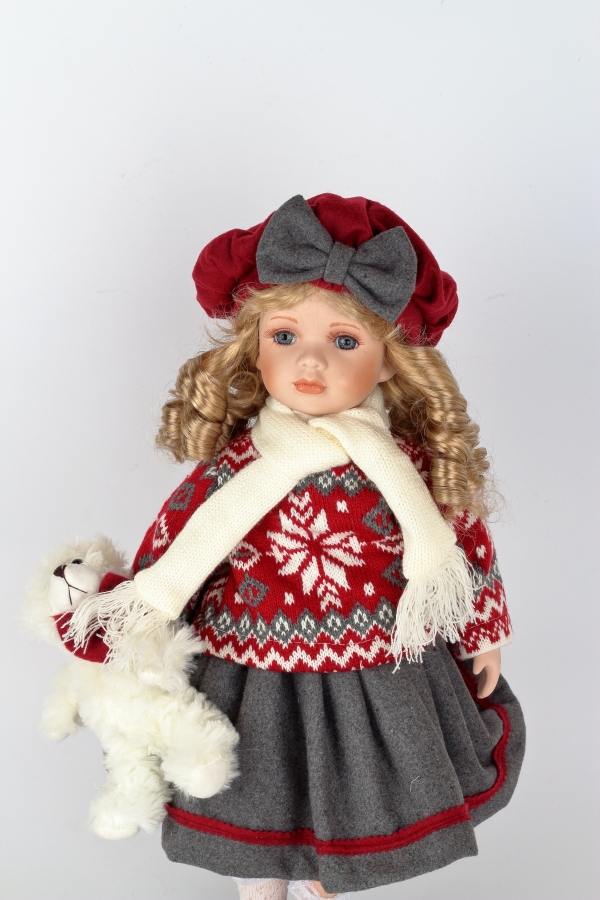 Porcelánová panenka Valentýna 47cm