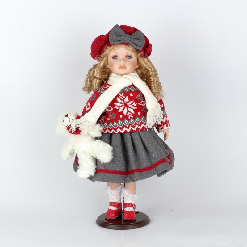 Porcelánová panenka Valentýna 47cm