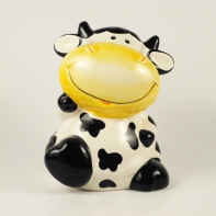 Porcelánová pokladnička kráva