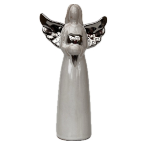 Porcelánový anděl Naděje se srdcem 20,6 cm 