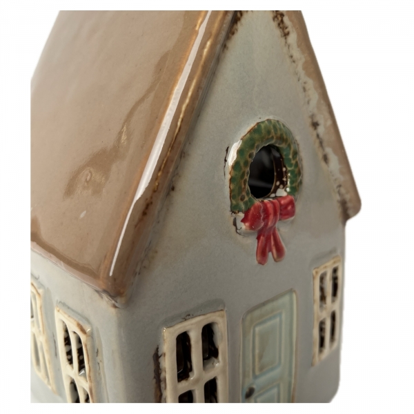 Porcelánový domeček na svíčku 12x19x11cm Typ B