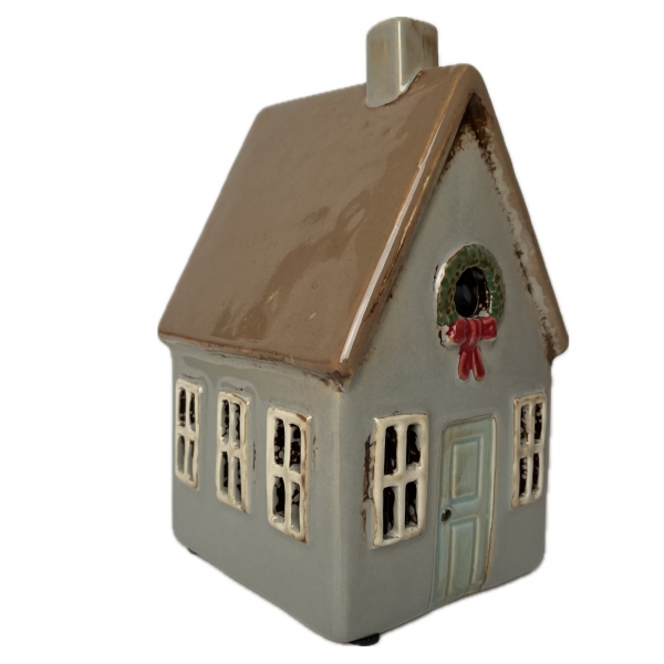 Porcelánový domeček na svíčku 12x19x11cm Typ B