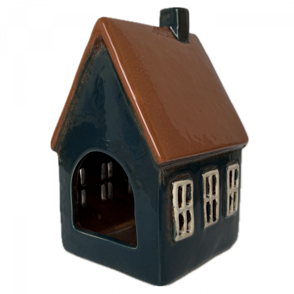 Porcelánový domeček na svíčku 12x19x11cm Typ C