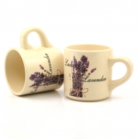 Porcelánový hrnek levandule 2 kusy 12x8x8cm
