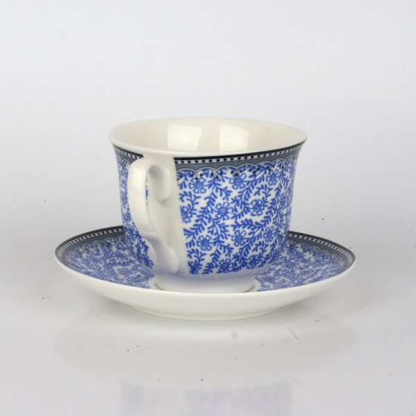 Porcelánový hrnek modré květy 7cm