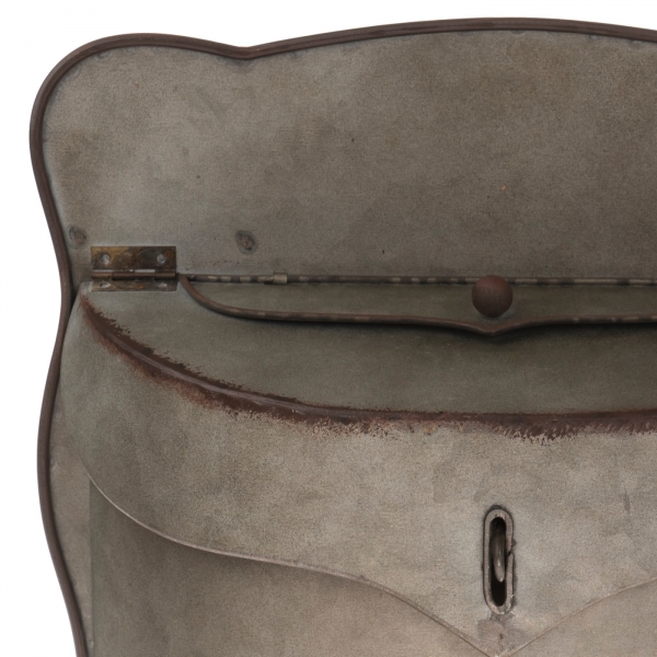 Poštovní schránka béžová 28 x 38 x 9,5 cm kovová s patinou