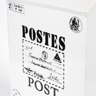 Poštovní schránka černo-bílá 22x6x30cm