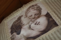 Povlak na polštář Andílci 40x40cm