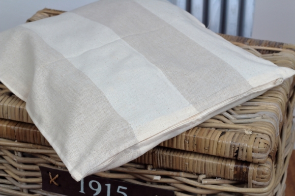 Povlak na polštář - béžový pruh 40x40cm