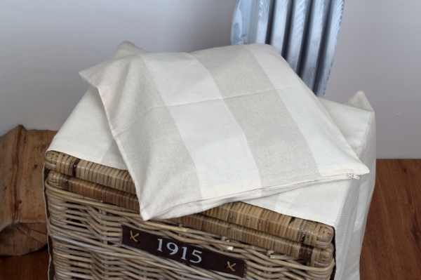 Povlak na polštář - béžový pruh 40x40cm