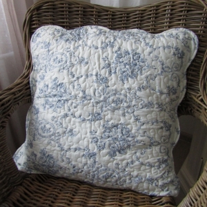 Povlak na polštář do postele modrý 50x50cm