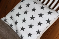 Povlak na polštář hvězdy bílý 40x40cm