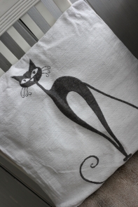 Povlak na polštář s kočkou 40x40cm