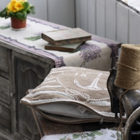 Povlak na polštář s kotvou hnědý 40x40cm