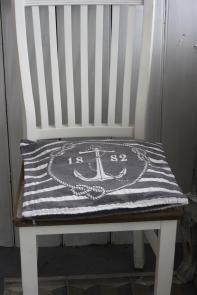 Povlak na polštář s kotvou šedý 40x40cm