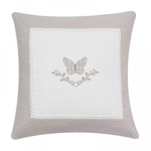 Povlak na polštář s motýlem na zavazování 40x40cm