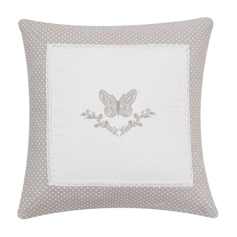 Povlak na polštář s motýlem na zavazování 40x40cm