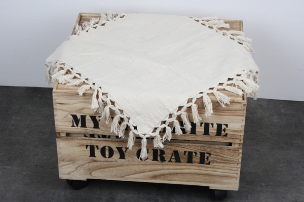 Povlak na polštář s třásněmi boho styl 45x45cm