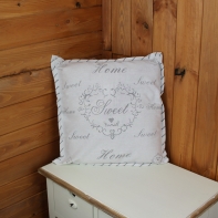 Povlak na polštář Sweet Home bílý 40x40cm