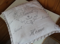 Povlak na polštář Sweet Home bílý 40x40cm