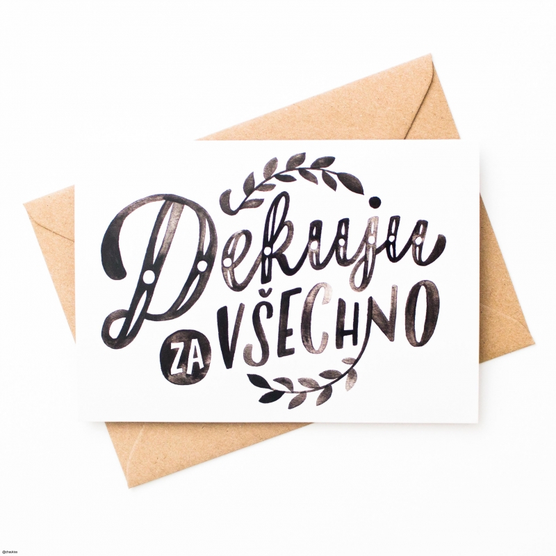 Přání Děkuju za všechno