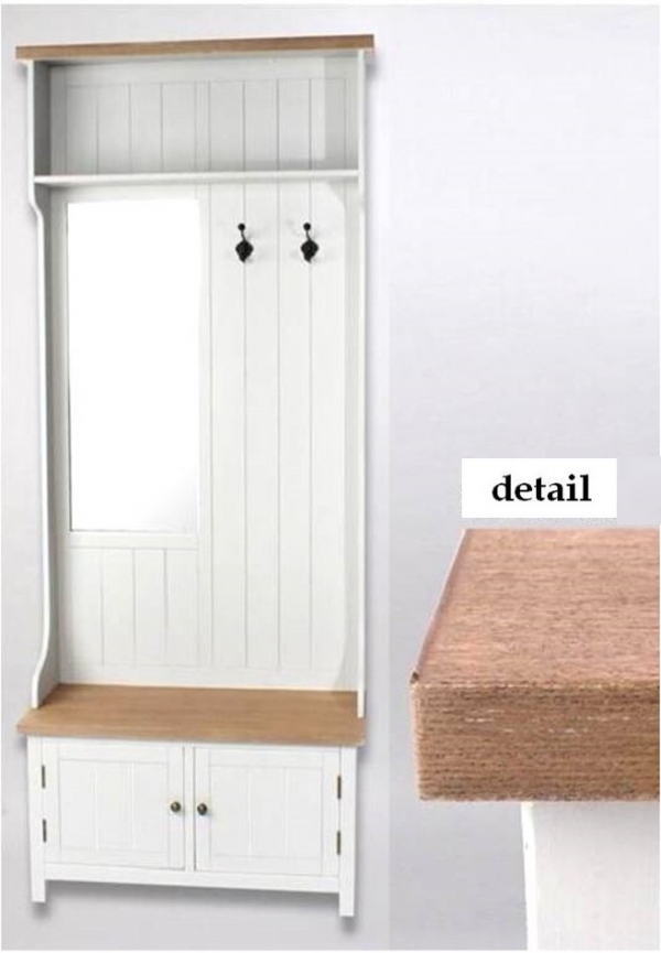 Předsíňová stěna se zrcadlem 90x40x207cm