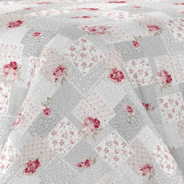 Přehoz na dvoulůžko+2 polštáře,šedý 