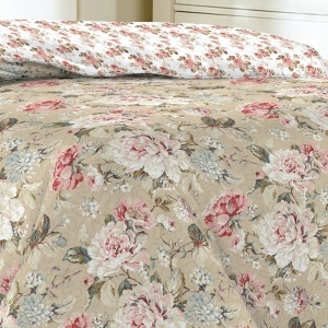 Přehoz na jednolůžko+1 polštář,krémová růže