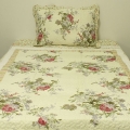 Přehoz na jednolůžko patchwork květinové 140x200cm