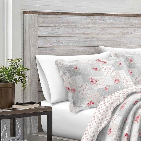 Přehoz na postel+1 polštář,šedý