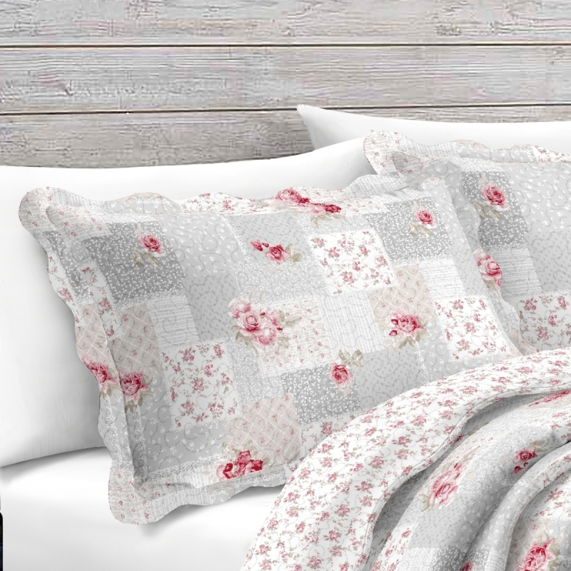 Přehoz na postel+1 polštář,šedý