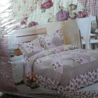 Přehoz na postel patchwork Růžová zahrada 230x250cm