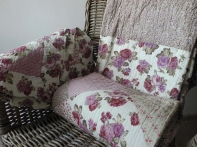 Přehoz na postel patchwork Růžová zahrada 230x250cm