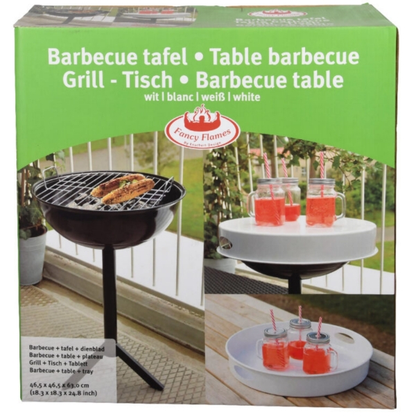 Přenosný gril na dovolenou - stolek s poklopem 46,5cm