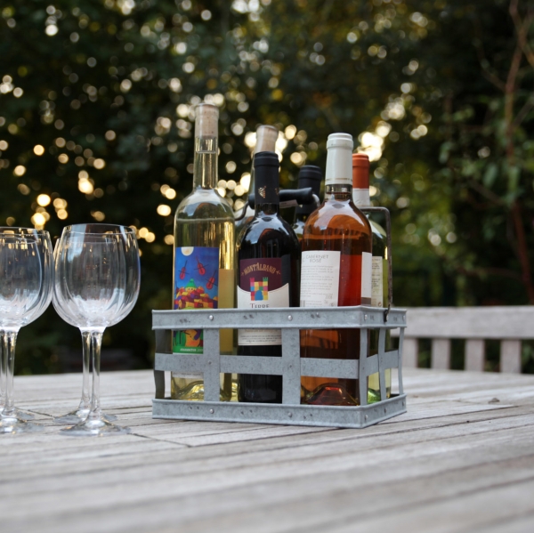 Přepravka na víno zinek